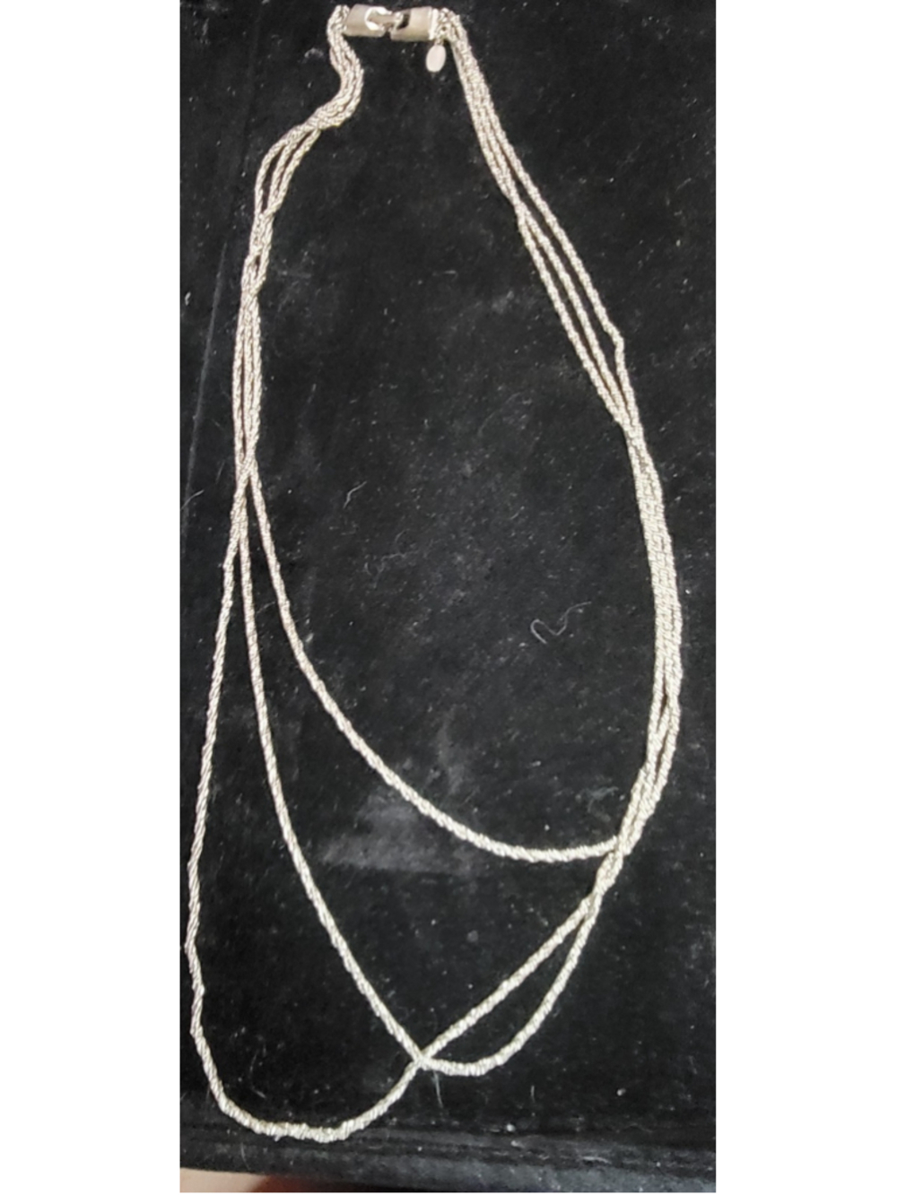 Park Lane Multi Strand Silver Tone Necklace Layered Snake Chain 30” Statement Ne